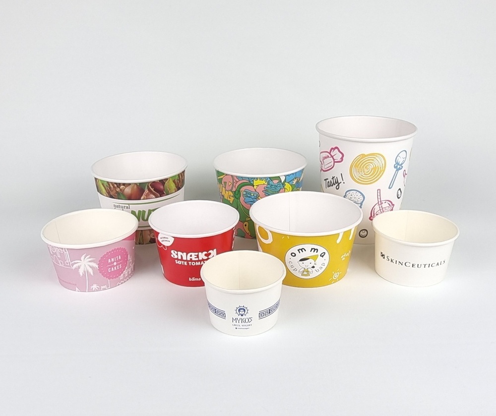 Pots à glace et contenants alimentaires en carton personnalisés