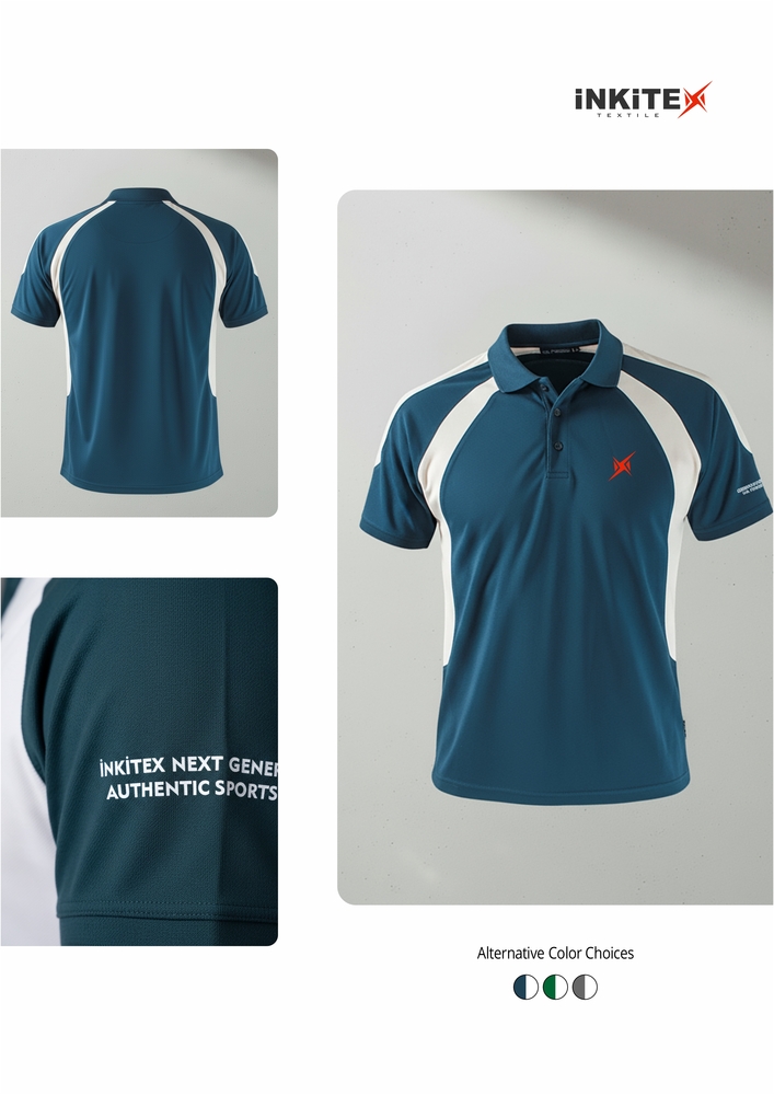 Polo Collar Panelled T-Shirt