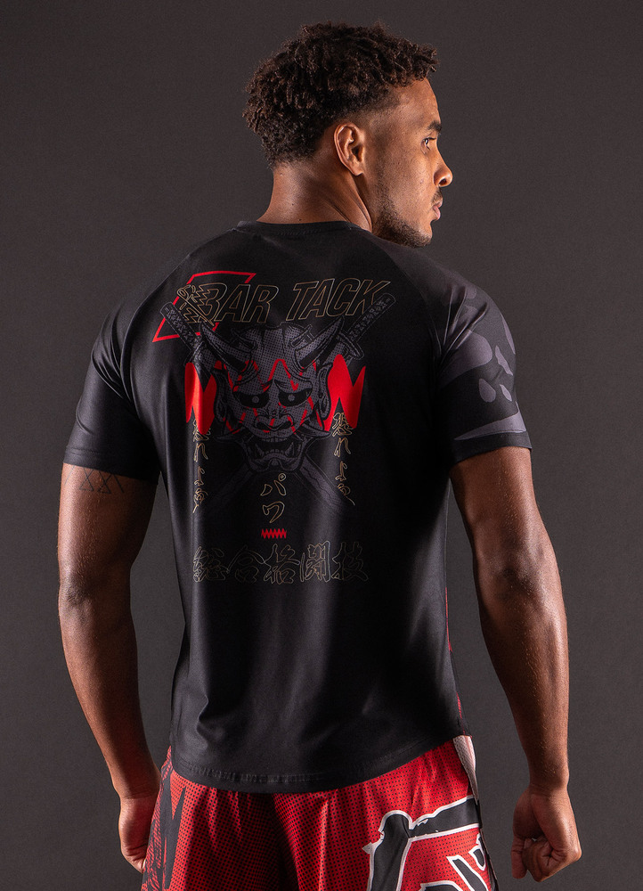 T-SHIRT DRYMAX™ MANCHES COURTES BAR TACK "ONI 鬼" - NOIR