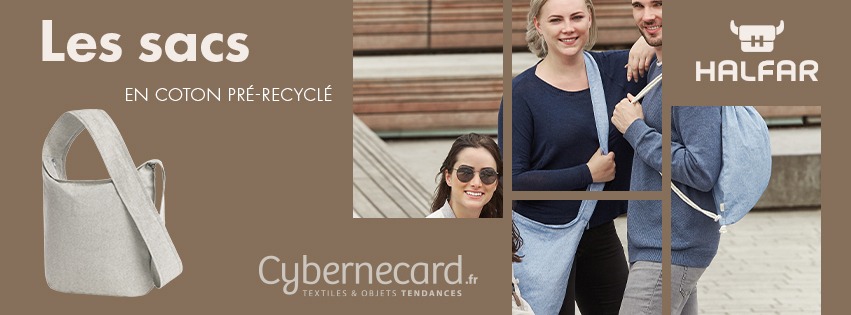 LES SACS EN COTON PRÉ-RECYCLÉ PAR HALFAR