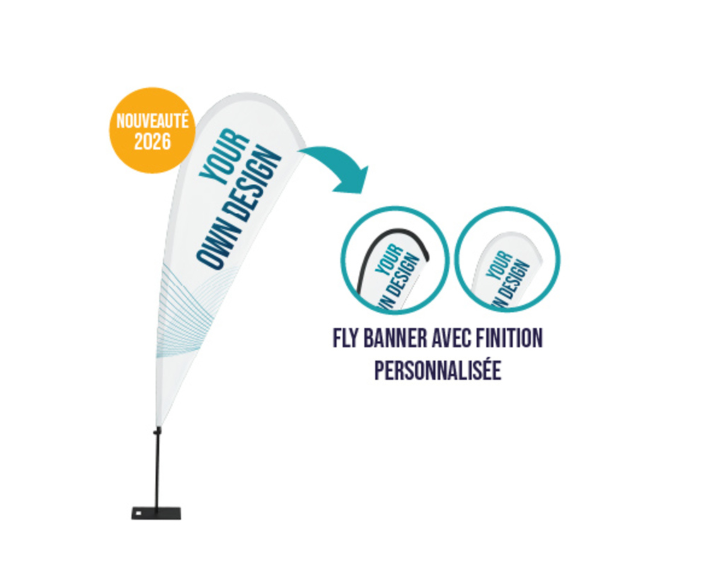 FLY BANNER AVEC FINITION PERSONNALISÉE 