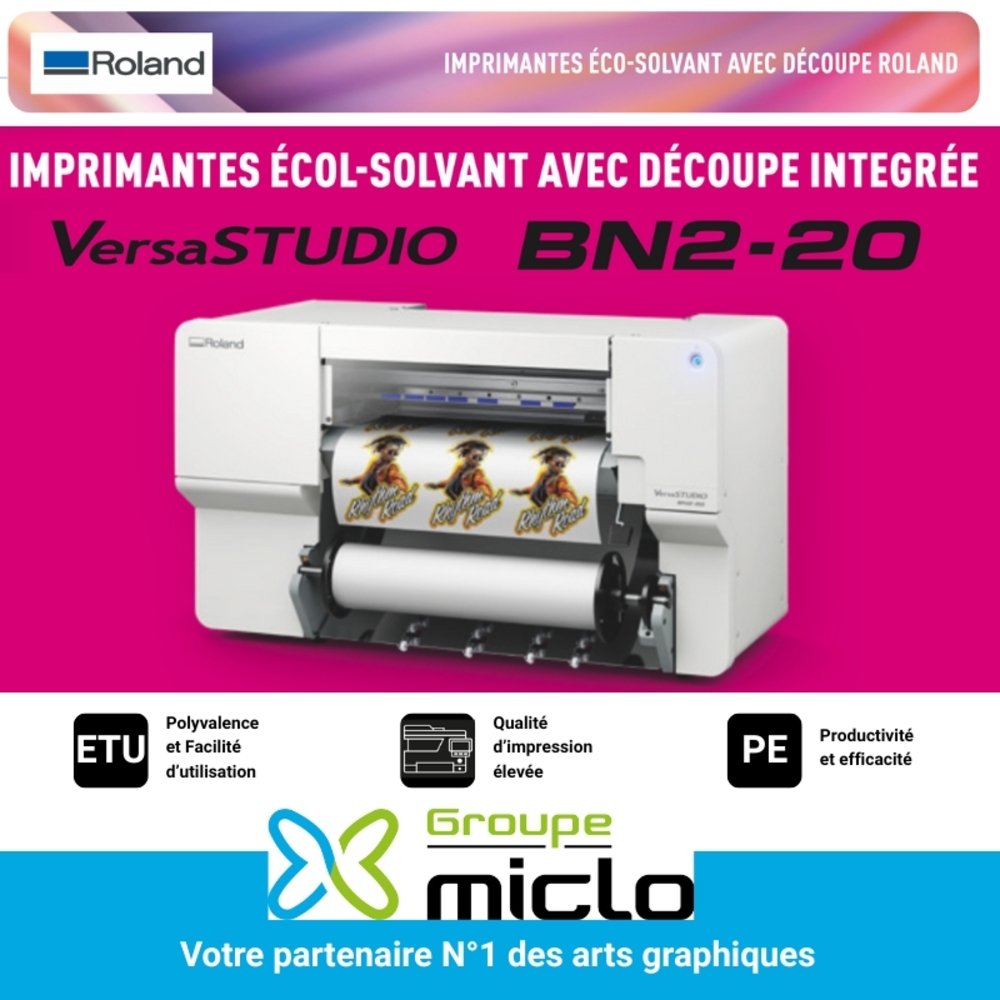 VersaSTUDIO BN2-20 – Imprimante/Découpeuse éco-solvant