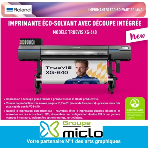 TrueVIS XG-640 – Imprimante éco-solvant grand format avec découpe intégrée