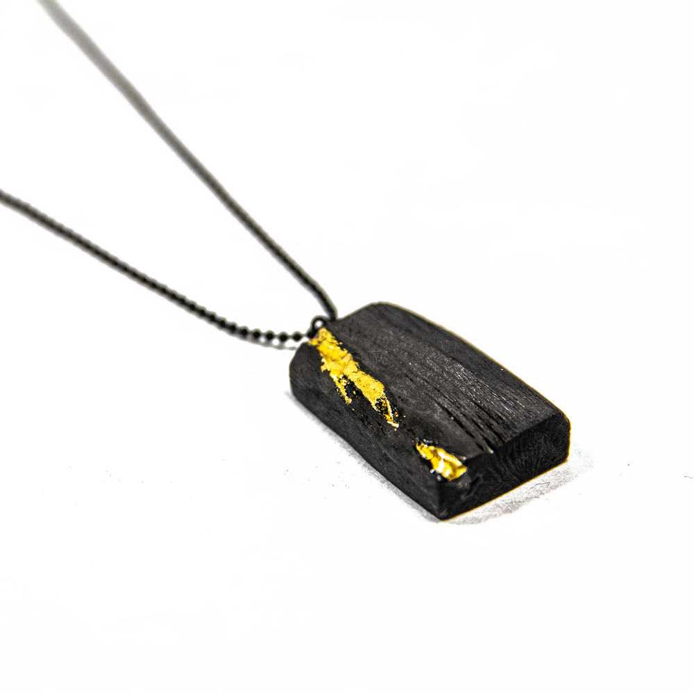  Collier KURO-KIN-MINI-KINTSUGI-KOBAN