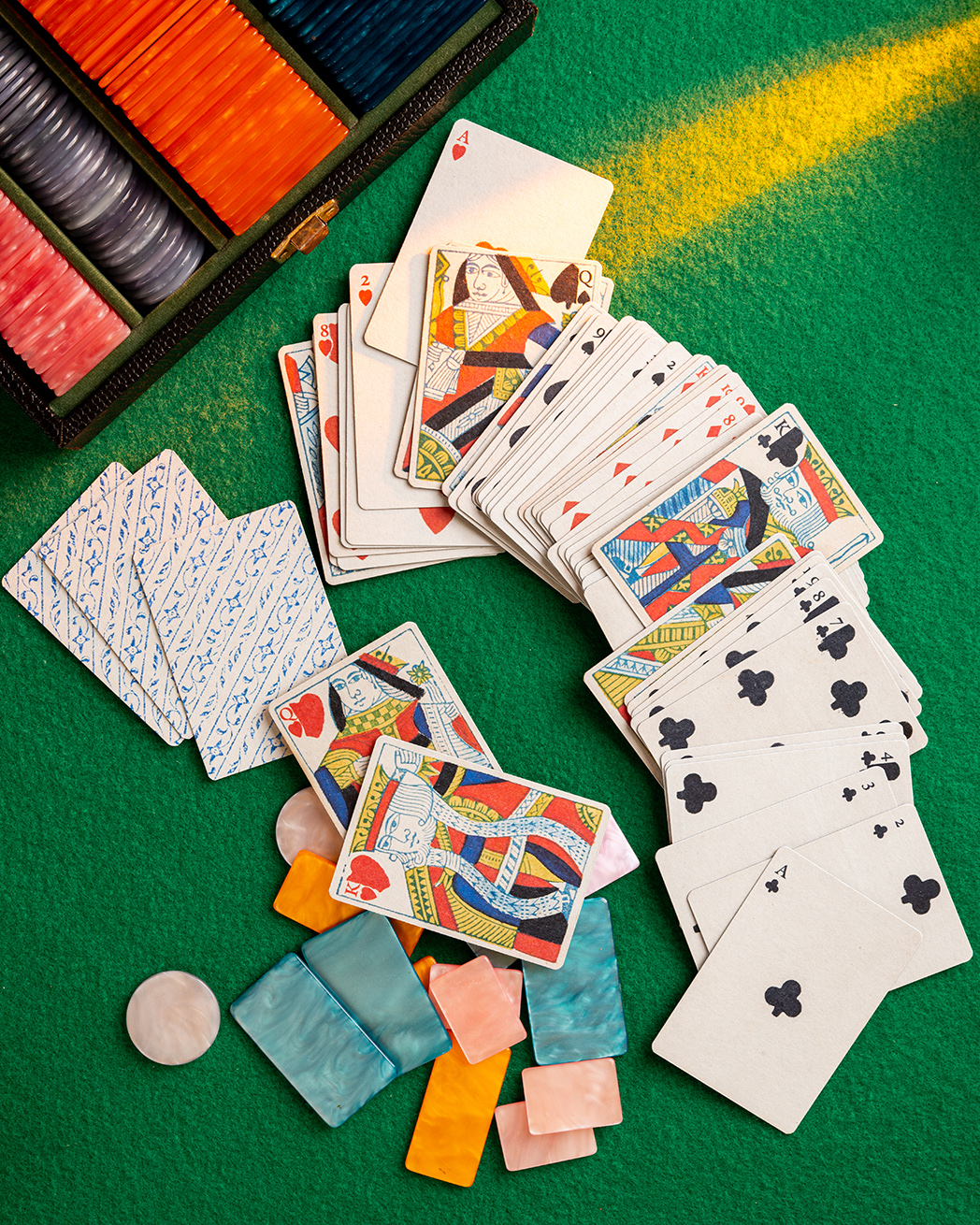 Jeu de société - Coffret de 2 jeux de 56 cartes en boîte cristal