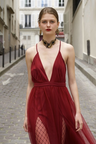 Collier et Boucles doreilles Noir Fatal