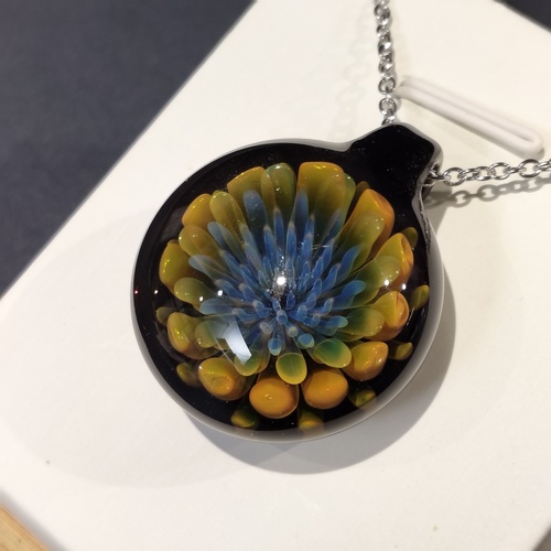 Pendentif fuming or et argent