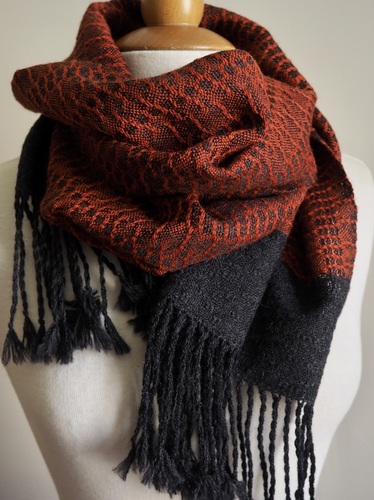 Écharpe en alpaga, "Braise"