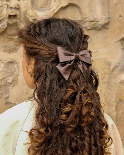 Barrette noeud soie EMILIE