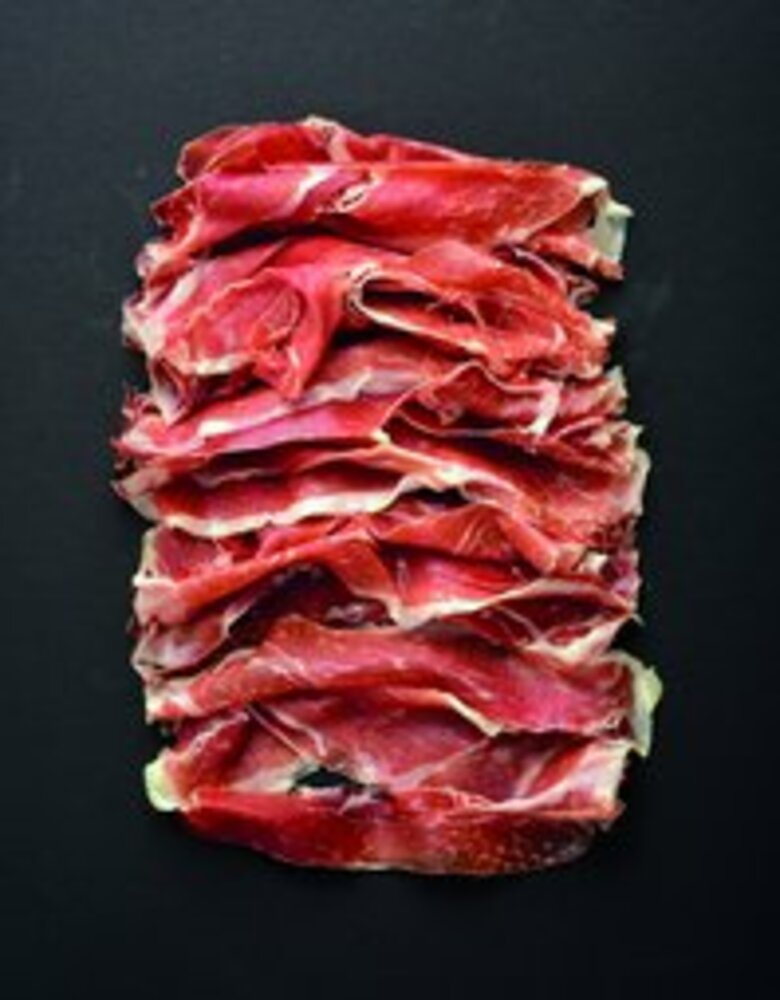 196170 Jambon ibérique de Cebo 24 mois chiffonnade 240 g La Grande Charcuterie