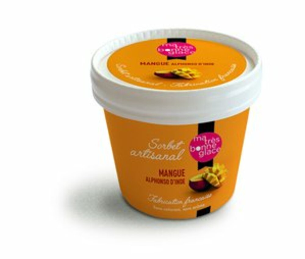 210023 Petit pot sorbet mangue Alphonso d’Inde 100 ml / 65 g Ma Très Bonne Glace