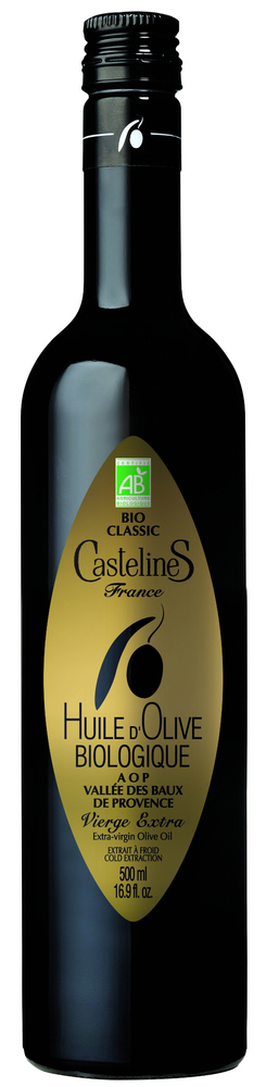 203613 Huile d'olive vierge AOP BIO en bouteille 50 cl CASTELINES