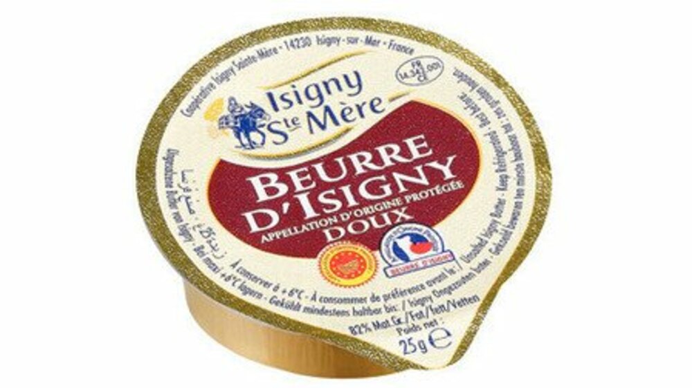 36698 - Recharge beurre doux AOP 25 g Isigny-Sainte-Mère