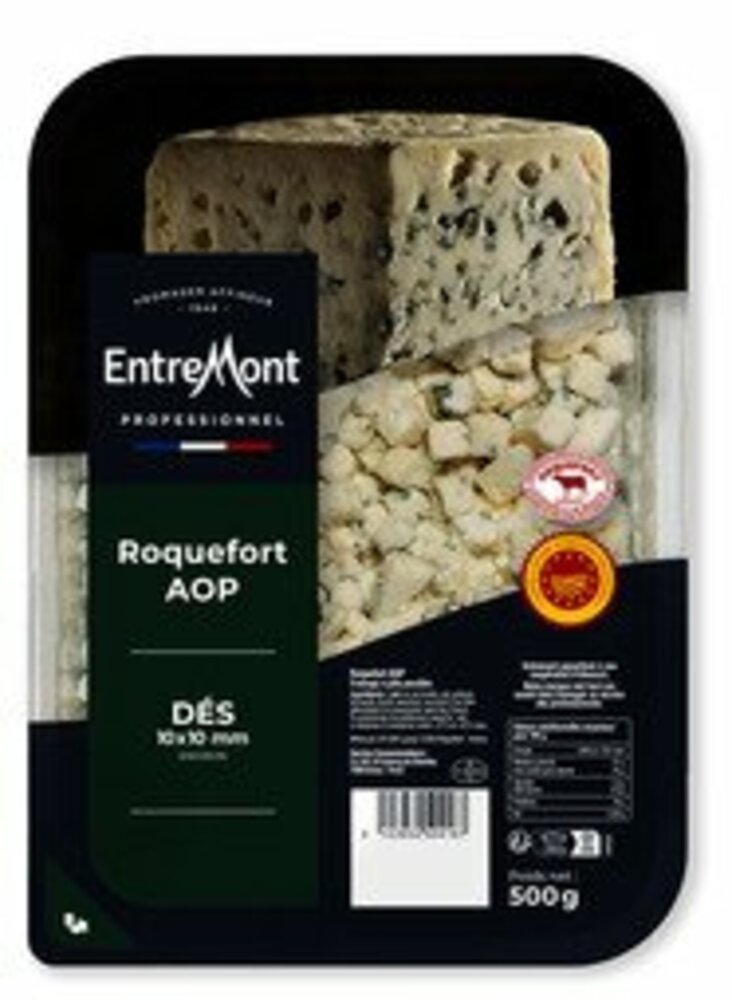 299117 - Dés de roquefort AOP 32% MG 500 g Entremont Professionnel