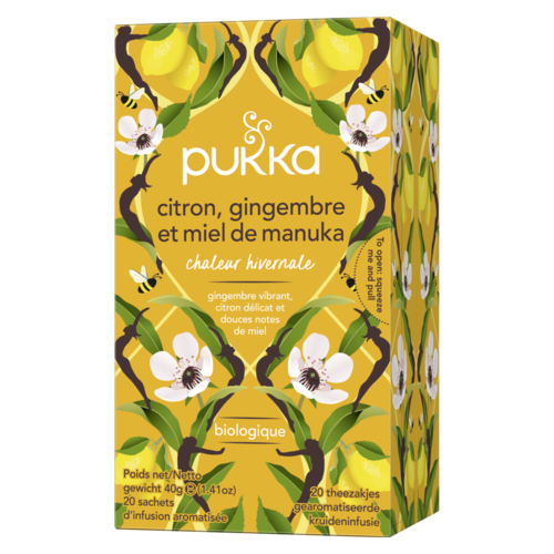 PUKKA INFUSIONS CITRON GINGEMBRES MIEL DE MANUKA