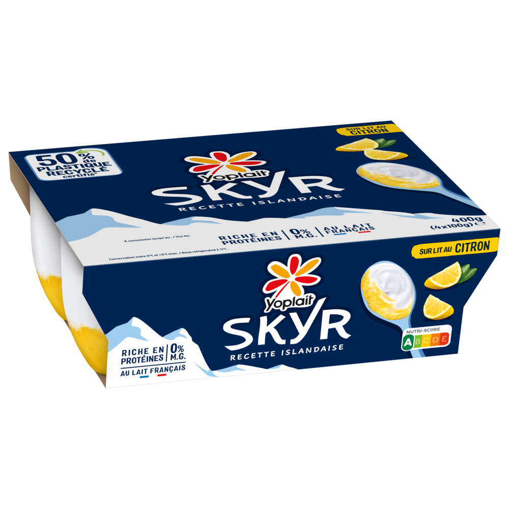 Yoplait Skyr sur lit de citron 100g x4