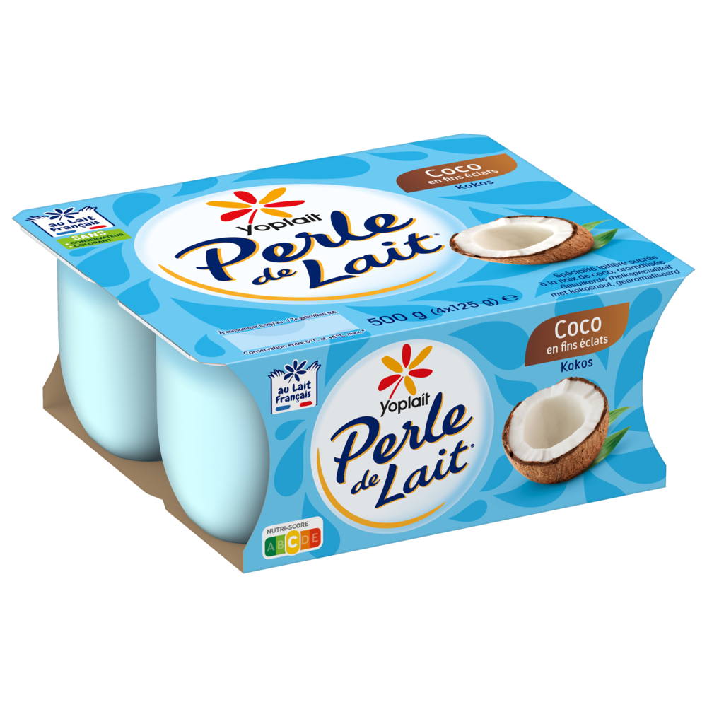 Perle de Lait aromatisé coco 125g x4