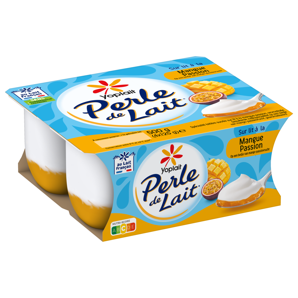 Perle de Lait sir lit de mangue-passion 125g x4