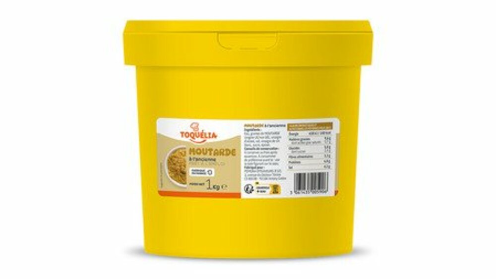Moutarde à l'ancienne en seau 1 kg TOQUELIA