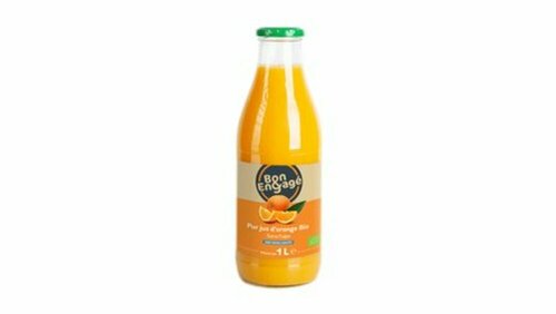Pur jus d'orange BIO en bouteille 1 L BON&ENGAGE