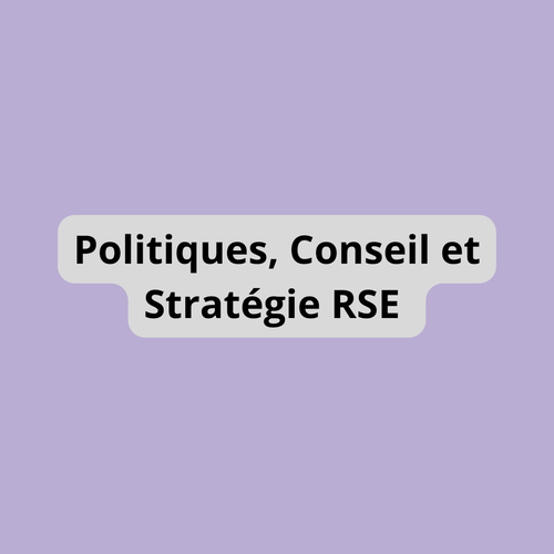 Politiques, Conseil et Stratégie RSE 