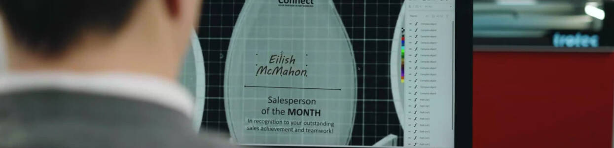 Une caméra d’assistance à la conception sur la Speedy 360 de TROTEC LASER