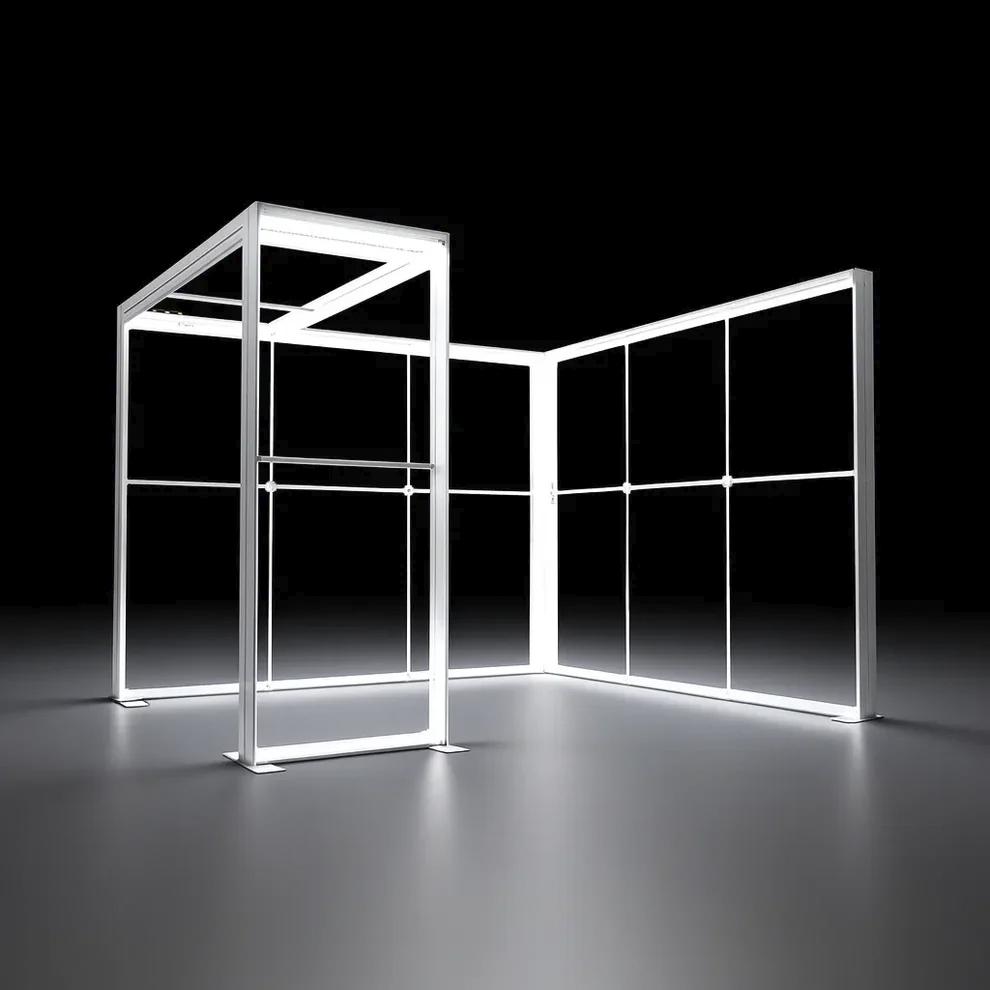Ecotex Digital presents tool-free LED stands for trade shows and retail