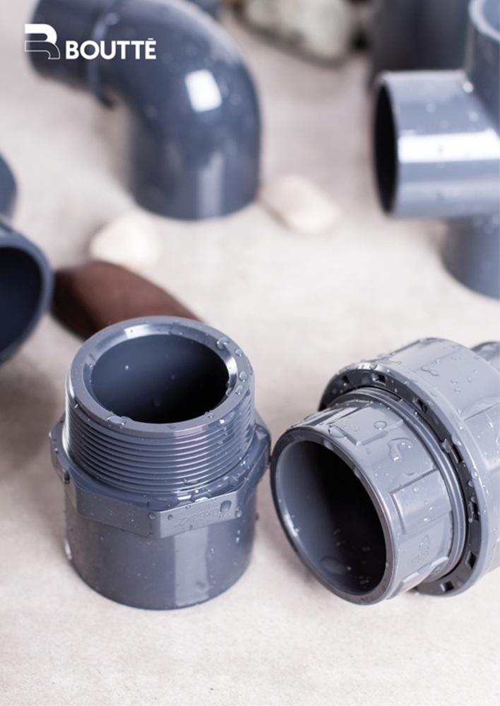Polyethylene, galvanised iron and PVC pressure fittings