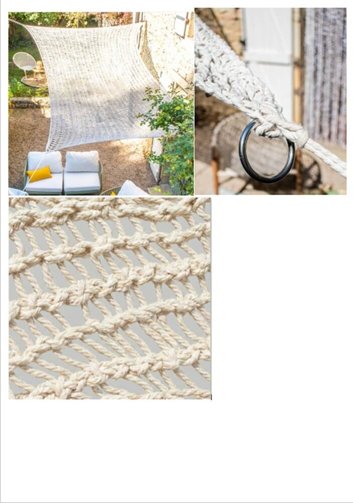 Ombrière macramé par JardiLINE