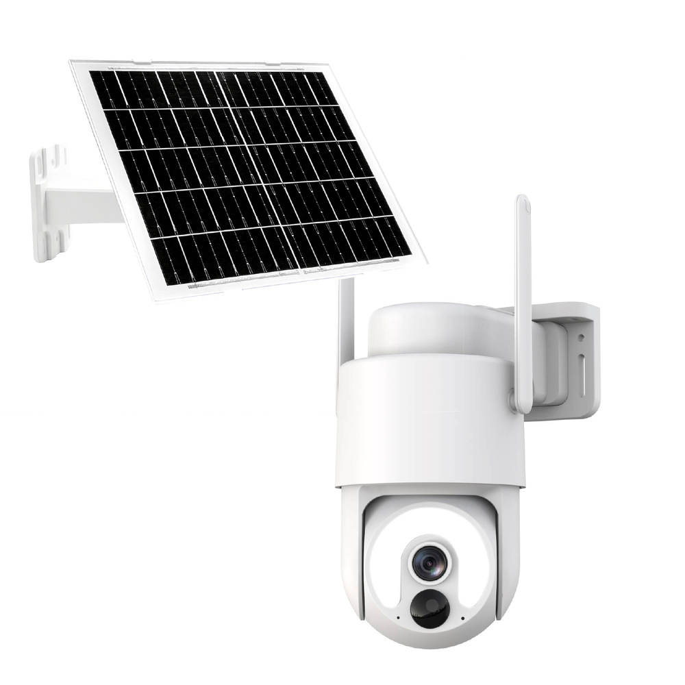 Caméra IP Motorisée Extérieure Ultra HD 3K+ 6MP – 100% Solaire – WiFi 6 – Batterie 9000 mAh – IP65 -  avec panneau solaire déportée 7W KYF