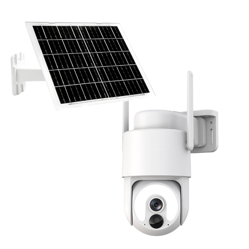 Caméra IP Motorisée Extérieure Ultra HD 3K+ 6MP – 100% Solaire – WiFi 6 – Batterie 9000 mAh – IP65 -  avec panneau solaire déportée 7W KYF