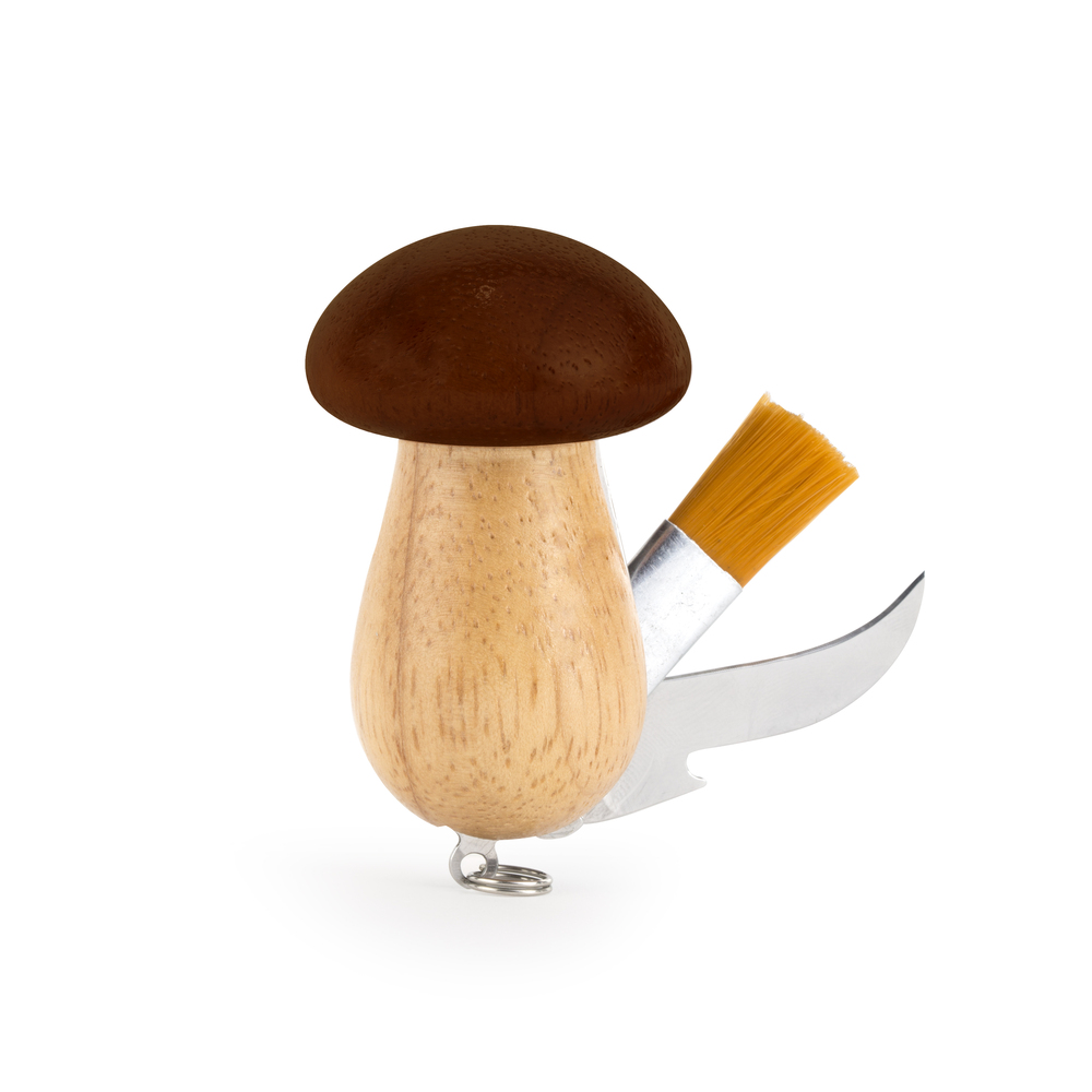 Porte Cles Champignon en bois