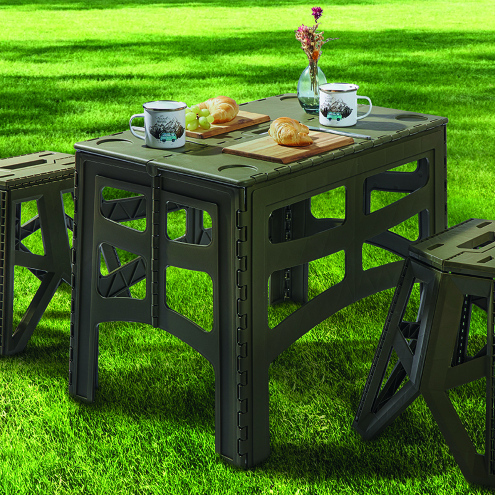 timo & tom - table & chaise d'extérieur pliante