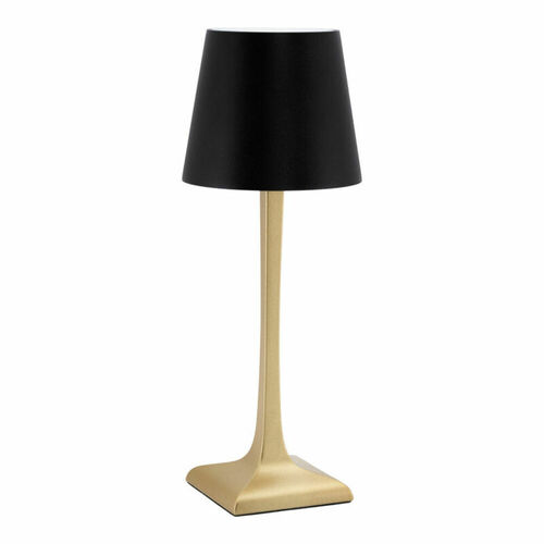Securit® Lampe de table LED sans fil "Roma" - Noir/Doré - Intérieur/Extérieur