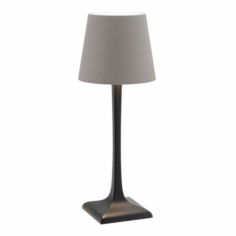 Securit® Lampe de table LED sans fil "Milano" - Noir/Taupe - Intérieur/Extérieur