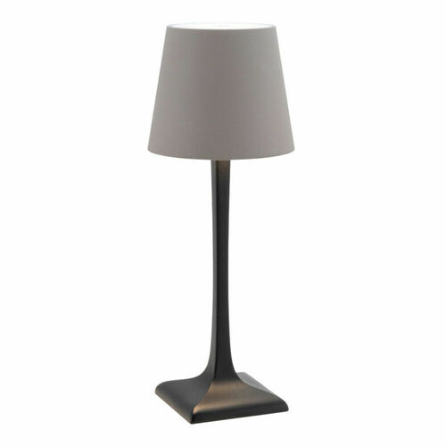 Securit® Lampe de table LED sans fil "Milano" - Noir/Taupe - Intérieur/Extérieur