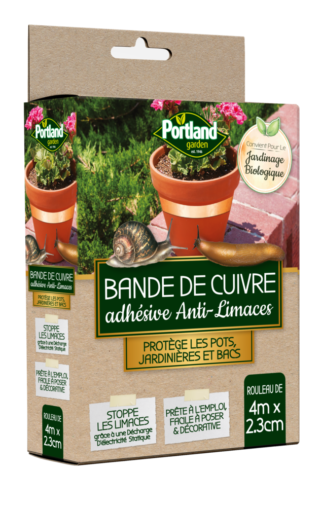 BANDE DE CUIVRE ADHESIVE ANTI-LIMACES