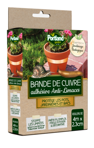 BANDE DE CUIVRE ADHESIVE ANTI-LIMACES