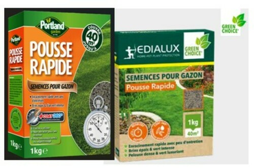 SEMENCES DE GAZON ENROBÉES POUSSE RAPIDE