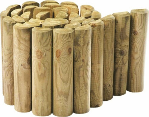 Bordure à dérouler "WITTEL" 1/2 rondins ⌀7 x 30 x 200 cm