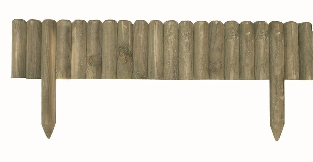 Bordure "JARDI" 1/2 rondins 1/2 ⌀ 5x20/35x100 cm
