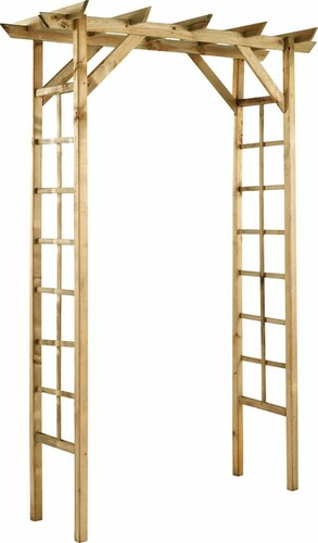 Pergola ROSA droite treillis, L140 x H 214 x P 60 cm, passage 100 cm