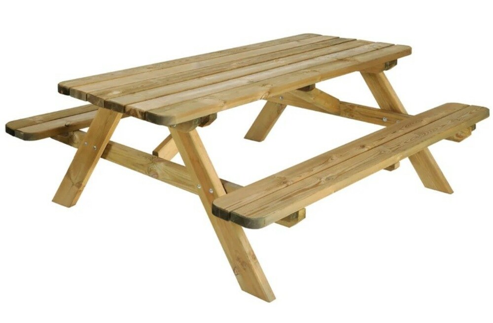 Table Pique-Nique "LUX" 180x152x72 cm, ép. 4,5 cm