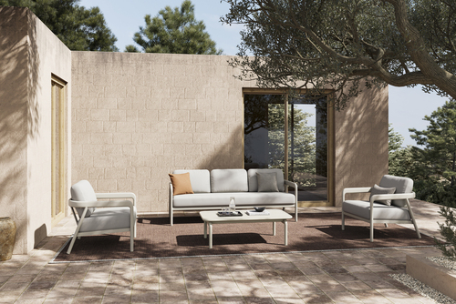 Salon de jardin 4 pièces en aluminium