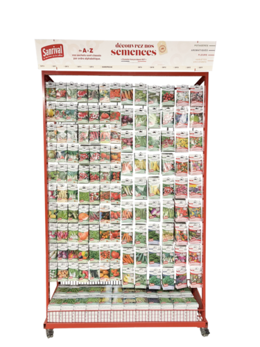 Présentoir "modulable" de semences potagères et florales