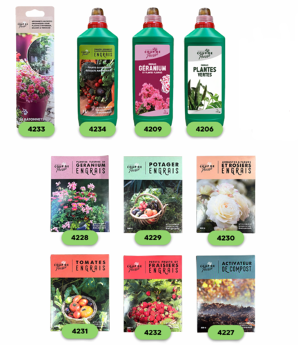 Gamme d'engrais "COUP DE POUSSE"