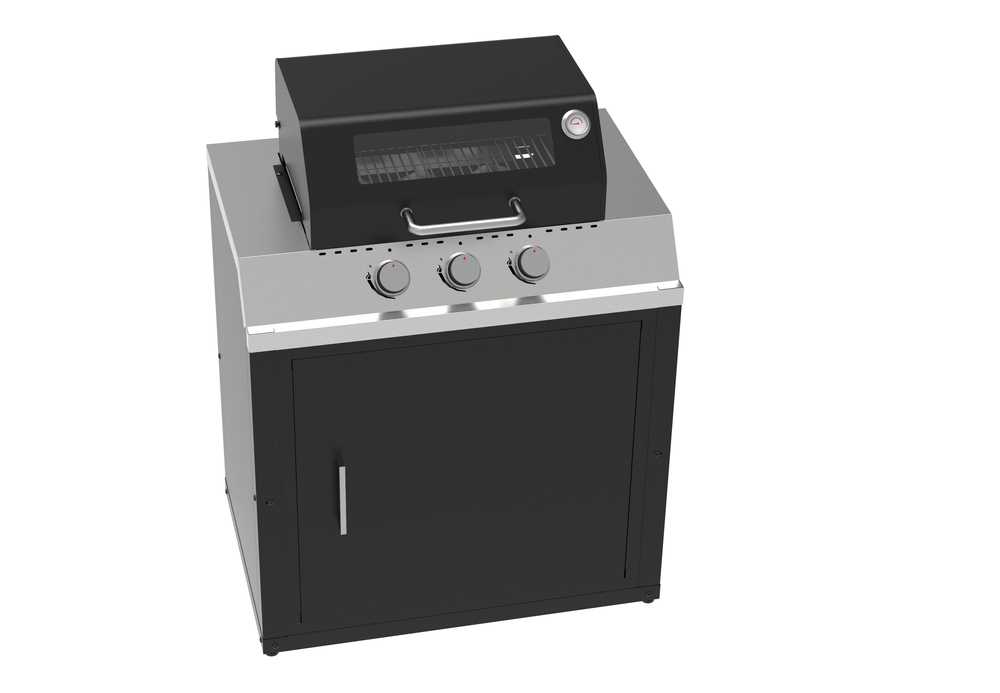 Cuisine d'extérieure, unité du barbecue du gaz