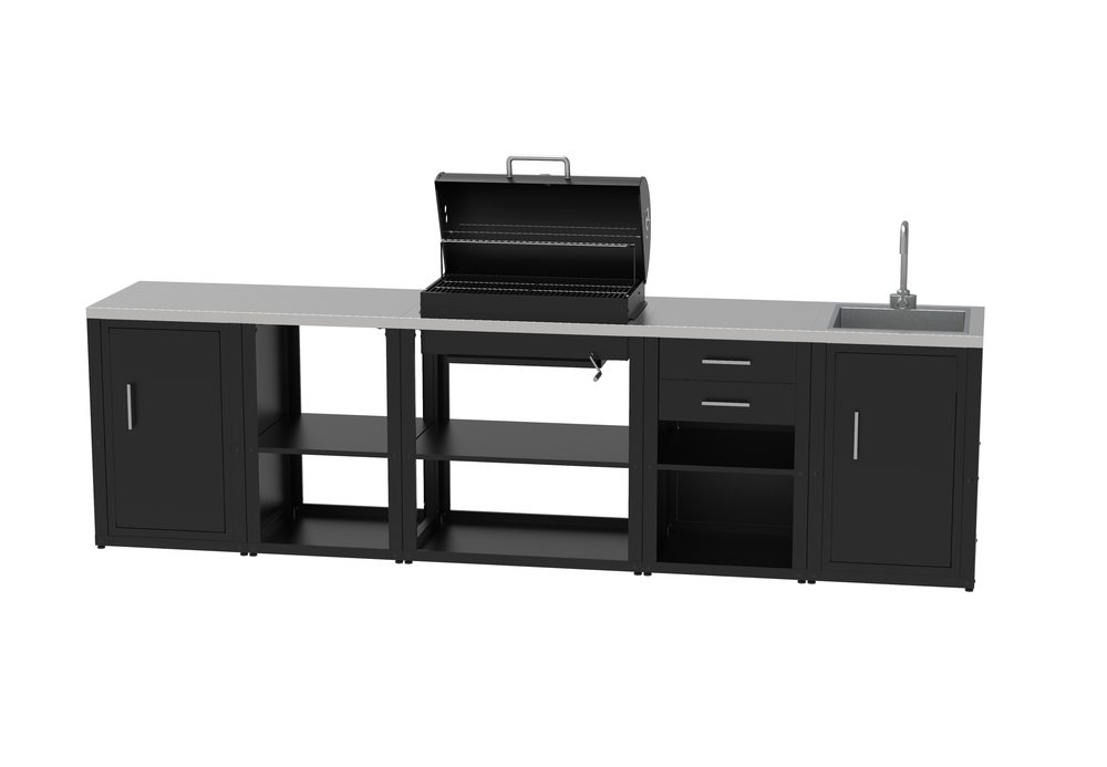 Ensemble de cuisine d'extérieur composé de 5 modules