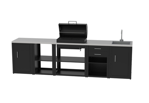 Ensemble de cuisine d'extérieur composé de 5 modules