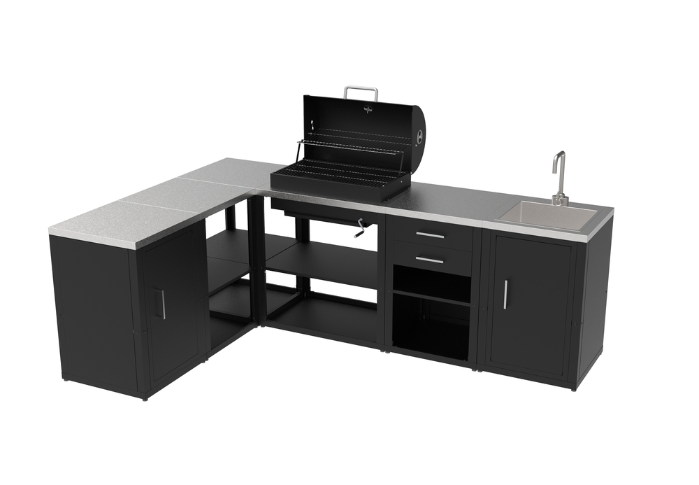 Ensemble de cuisine d'extérieur composé de 6 modules